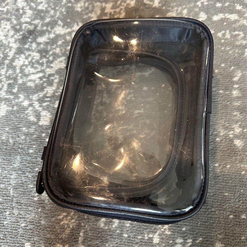 CalPak Small Clear Cosmetic Carrying Case. Navy